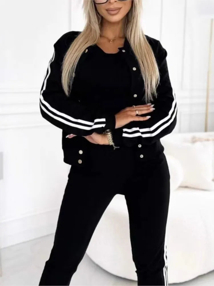 Conjunto 3 Piezas Chaqueta, Top y Pantalón