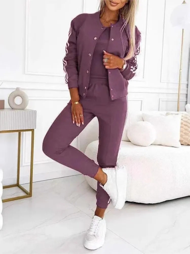 Conjunto 3 Piezas Chaqueta, Top y Pantalón