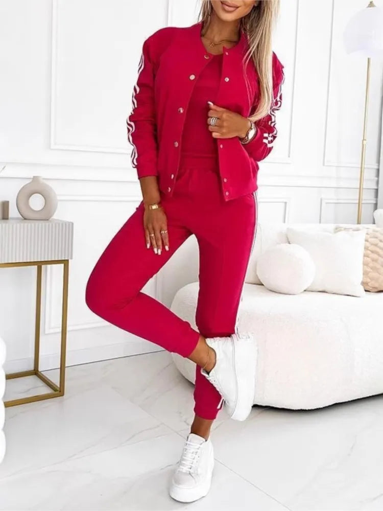 Conjunto 3 Piezas Chaqueta, Top y Pantalón