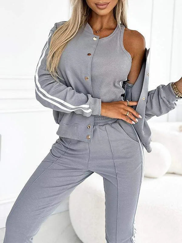 Conjunto 3 Piezas Chaqueta, Top y Pantalón