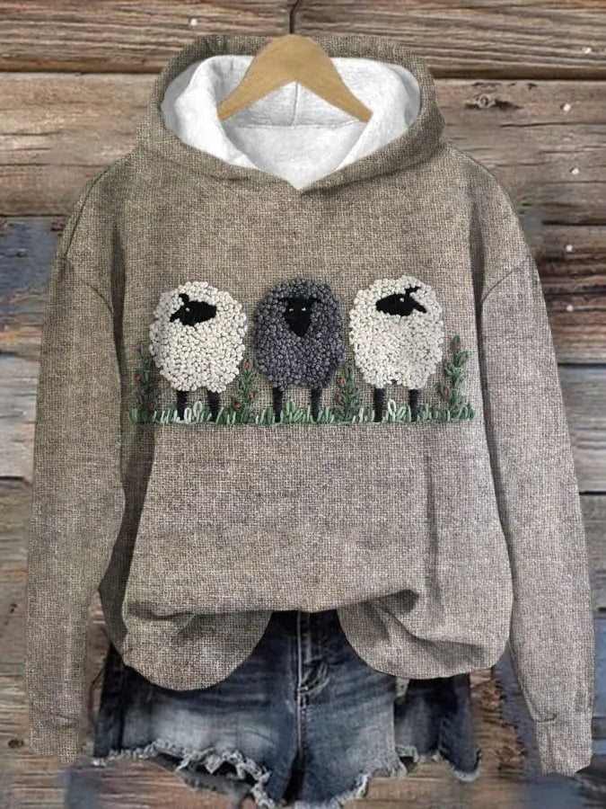 Sudadera con Capucha Ovejitas