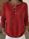 Jersey Brillante Cuello Henley