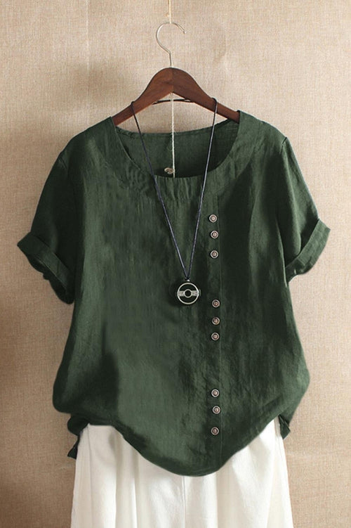 Blusa de Manga Corta con Botones