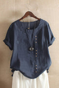 Blusa de Manga Corta con Botones